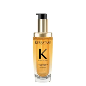 Premium Kérastase Elixir Ultime hair oil for radiant shine, frizz control, and heat protection.