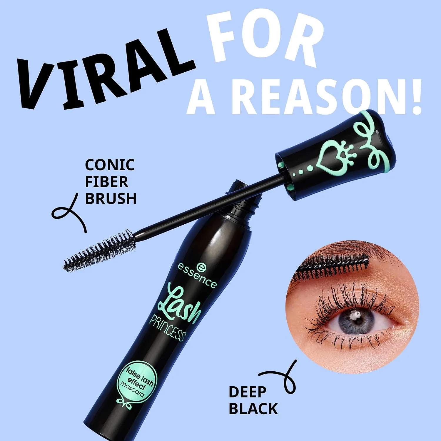 Essence Lash Princess False Lash Effect Mascara conic fiber brush