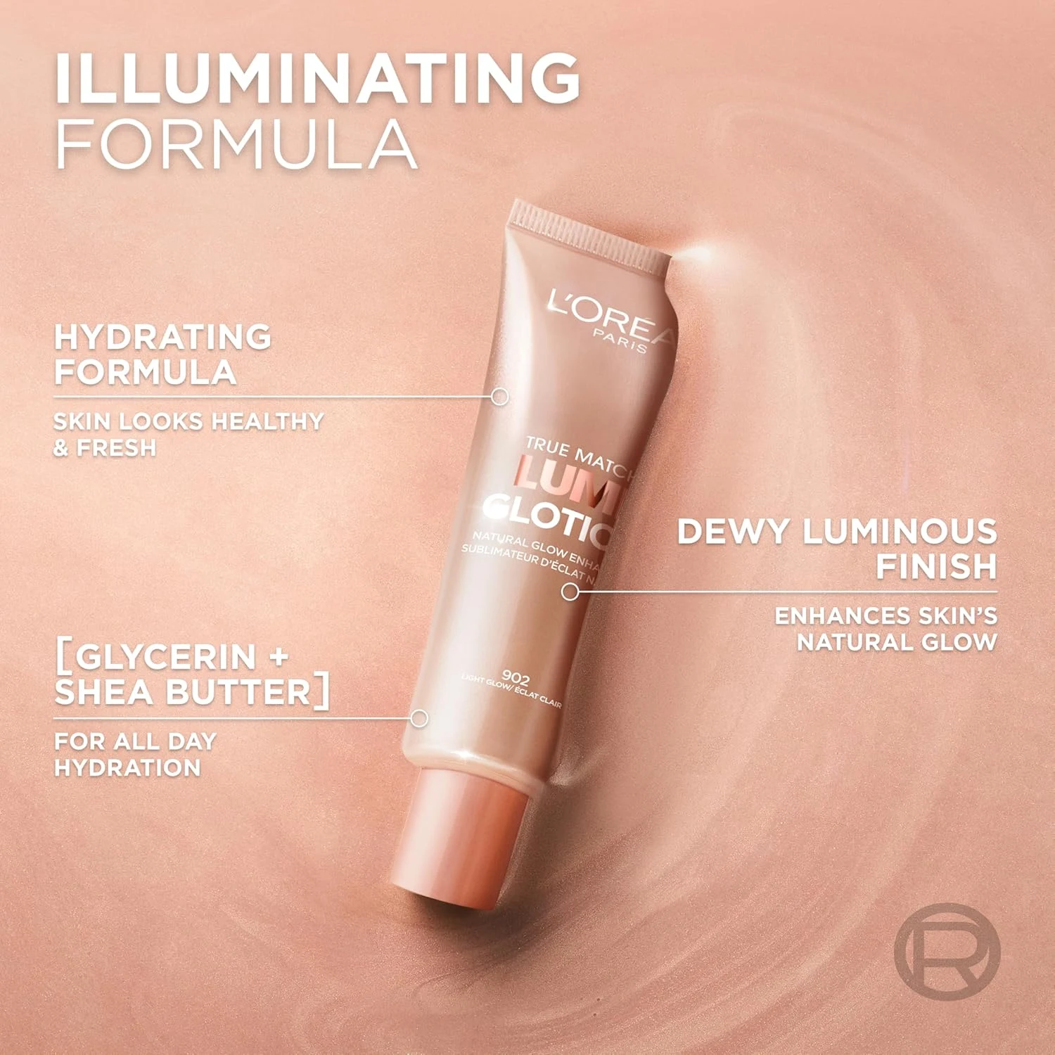 L’Oréal True Match Lumi Glotion 902 Light Glow with glycerin and shea butter