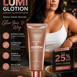 L’Oréal Paris True Match Lumi Glotion natural glow enhancer promotional Black Friday sale image featuring shade 903 Medium
