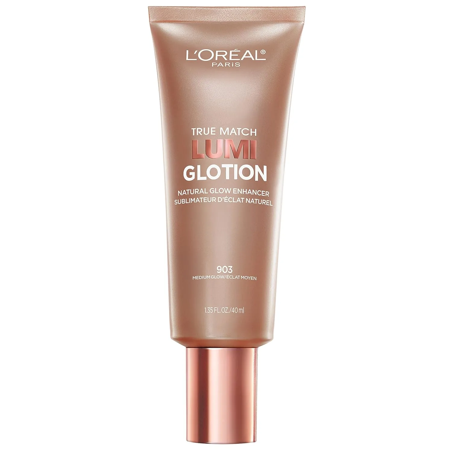 L’Oréal Lumi Glotion XL 100ml tube compared with standard 40ml tube