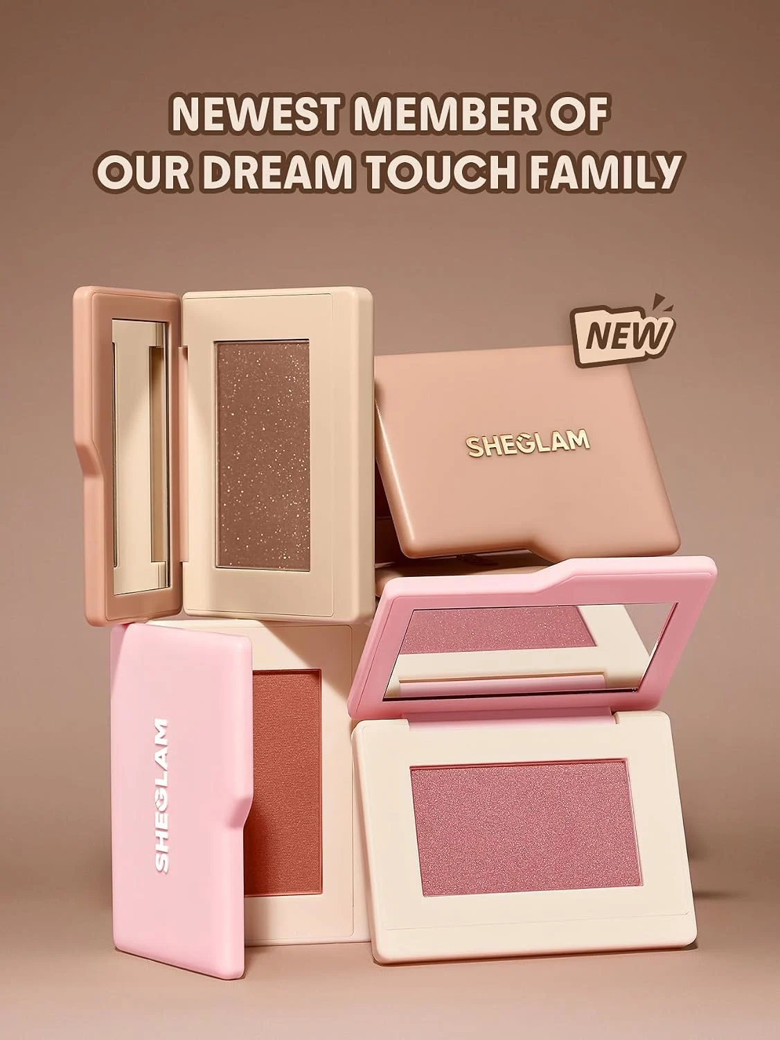 SHEGLAM Dream Touch Bronzer Powder swatches on different skin tones