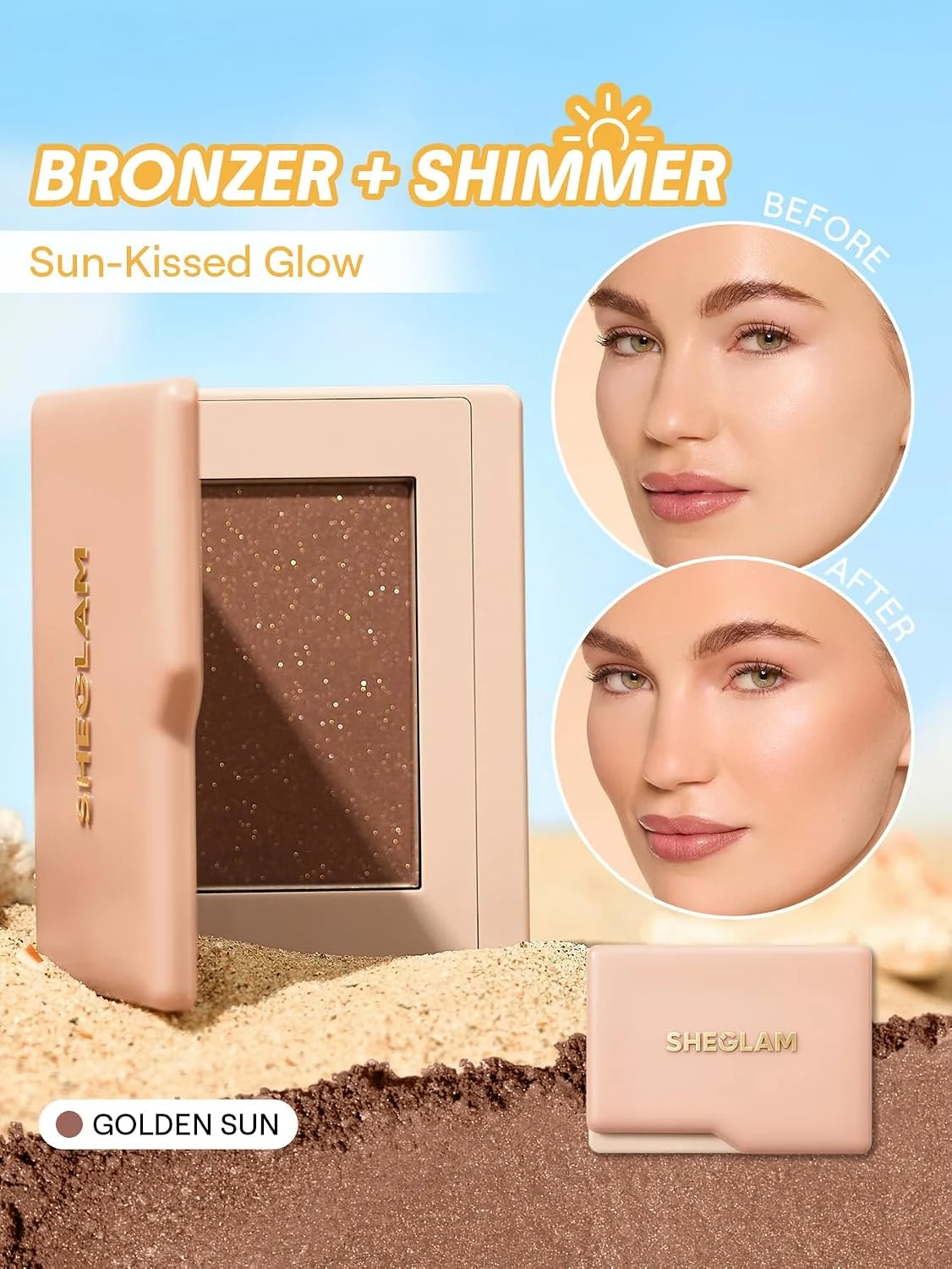 SHEGLAM Dream Touch Bronzer Powder 05 Golden Sun