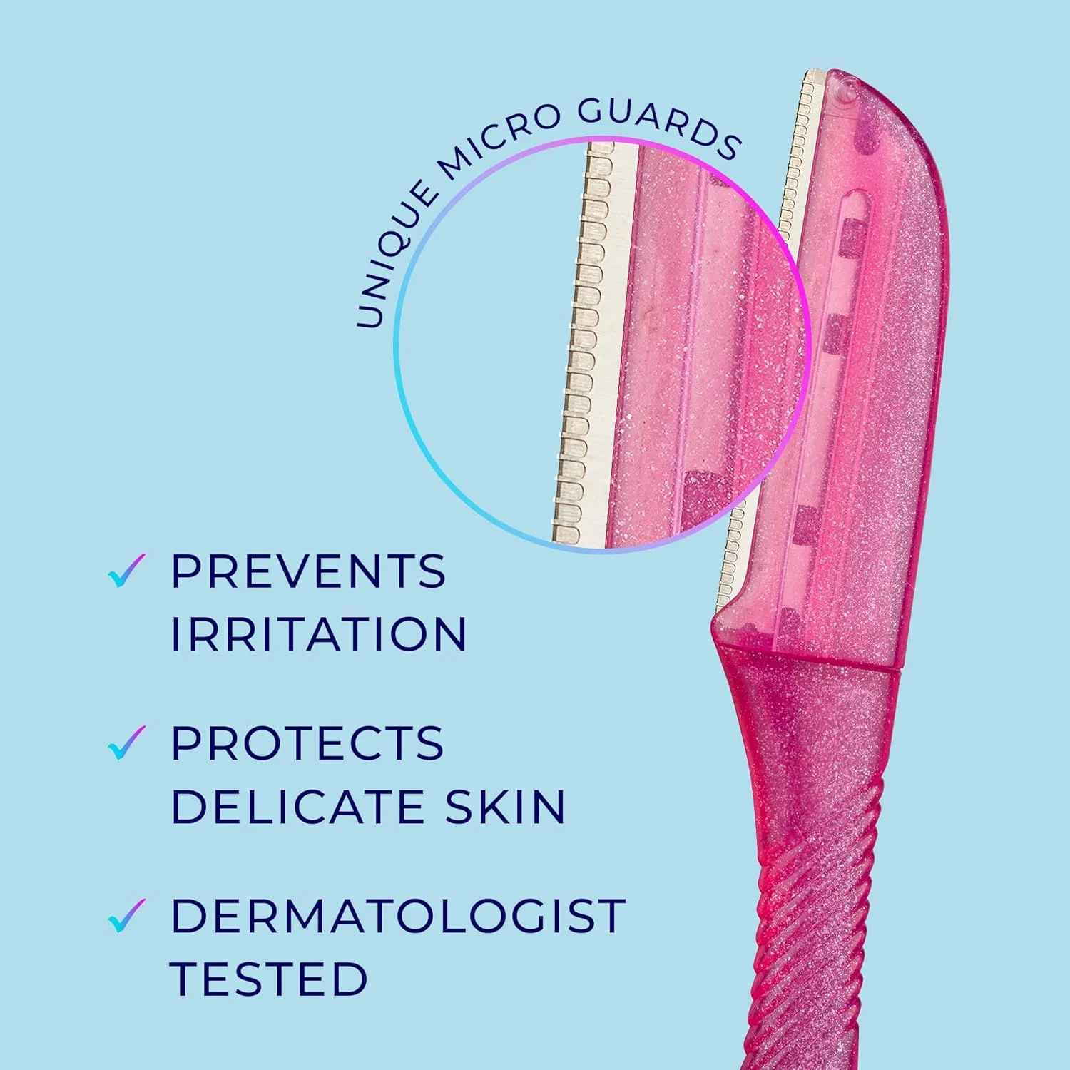 Schick Hydro Silk Touch-Up facial razor being used for eyebrow shaping
